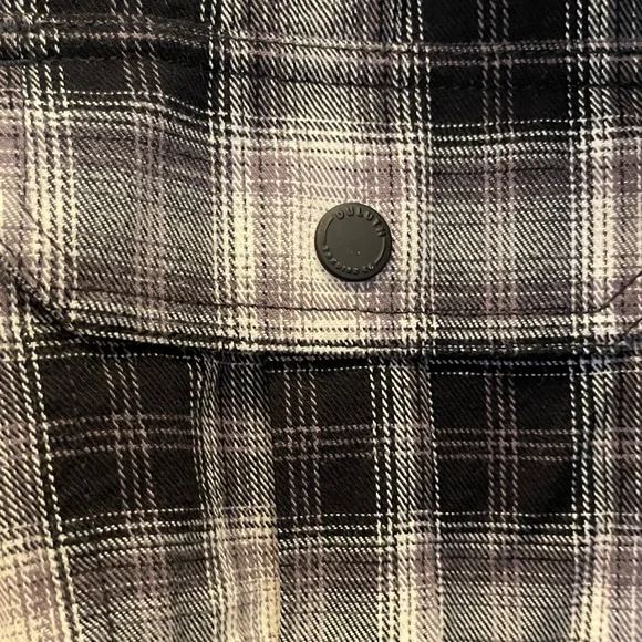 Duluth Trading Co Black and White Plaid Fleece Lined Utility Jacket - Picture 4 of 10